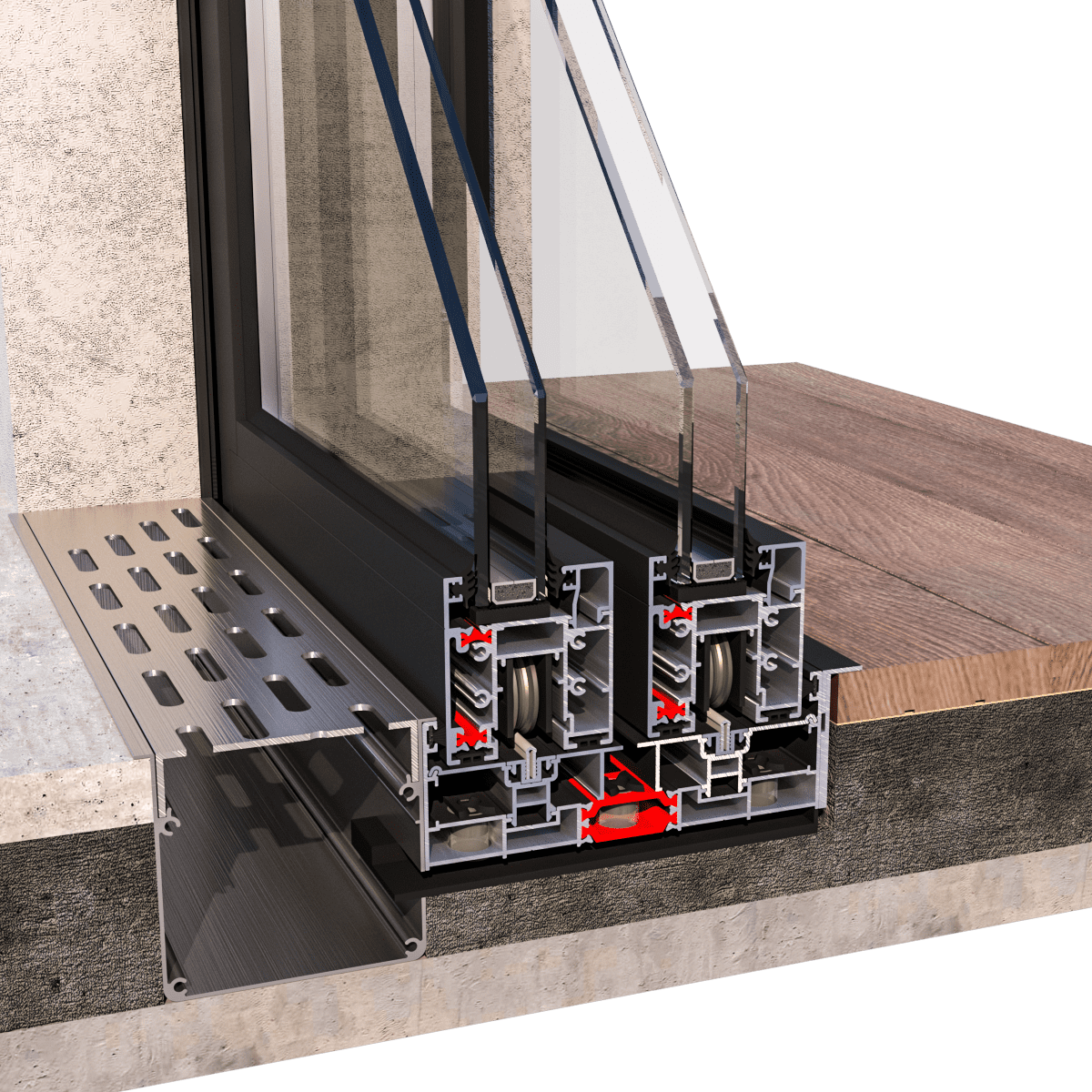 Κουφώματα Αλουμινίου Exalco Albio 256 Thea